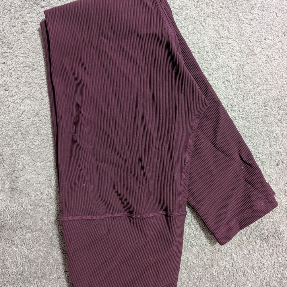 Kids Ribbed Burgundy Pants